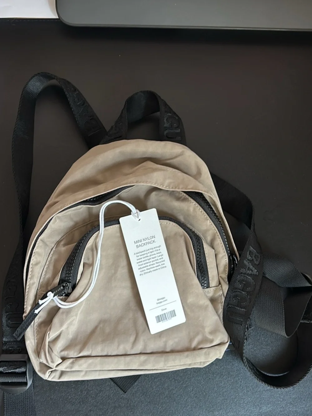 baggu mini backpack Black Nylon  Prism Boutique x H 5.5 in BAGGU Mini Nylon Backpack |